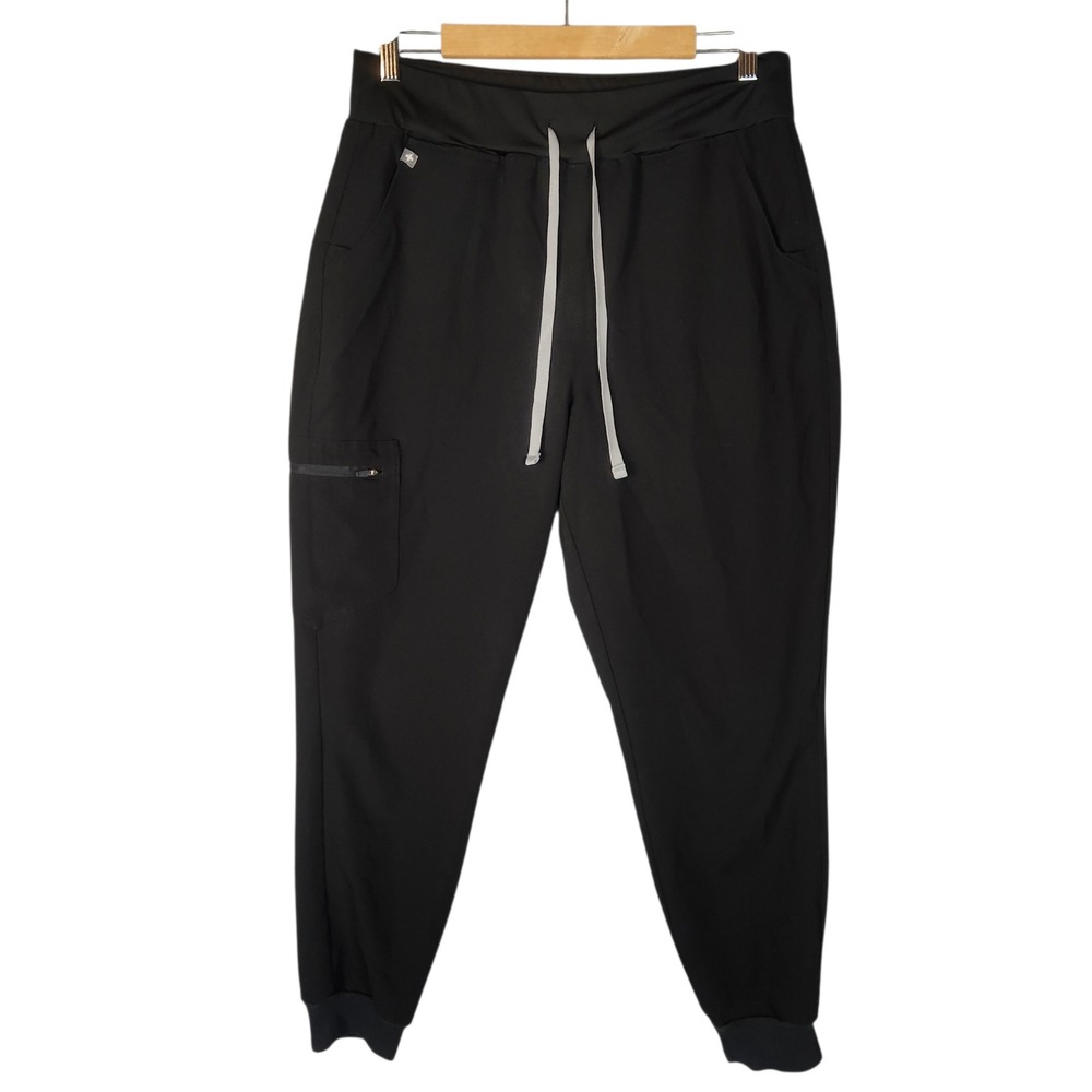 FIGS Zamora Jogger Scrub Pants Women's Large Black High Wais